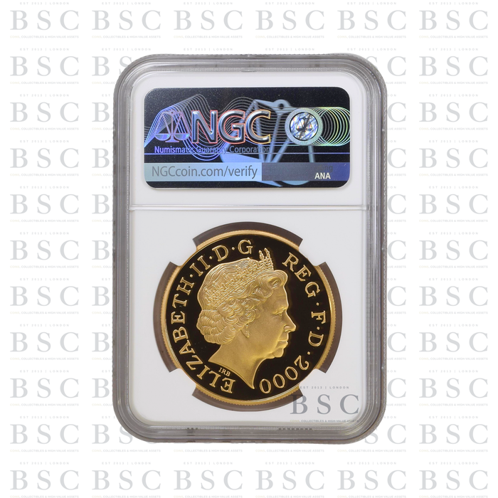 2000 £5 Quintuple Sovereign Birth of Queen Mother Proof Gold Coin PF69 NGC