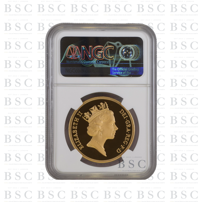 1994 £5 St George Quintuple Sovereign Proof Gold Coin NGC PF69 Ultra Cameo
