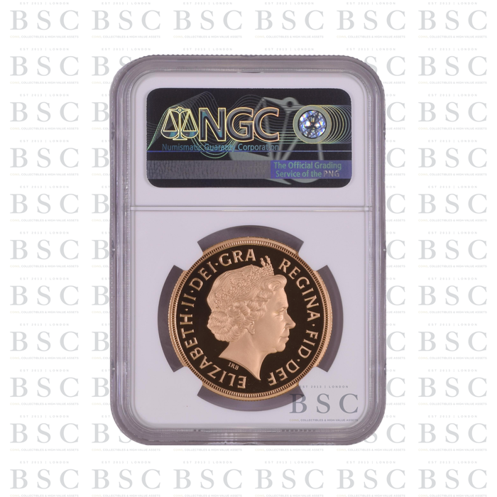 2010 £5 St George Quintuple Sovereign Proof Gold Coin NGC PF70 Ultra Cameo