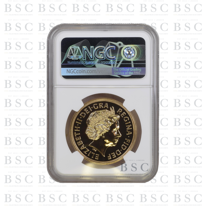 2013 £5 Quintuple Sovereign St George Gold Coin MS69 NGC