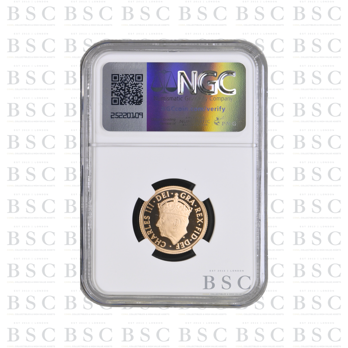 2023 Full Sovereign King Charles III Coronation Proof Gold Coin NGC PF70 Ultra Cameo