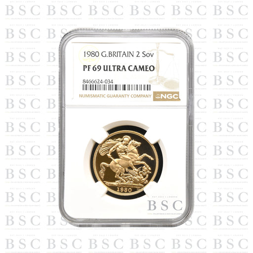 1980 Double Sovereign Second Portrait - Proof Gold Coin - NGC PF69 Ultra Cameo