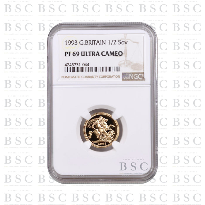 1993 Half Sovereign Elizabeth II Proof Gold Coin - NGC PF69 Ultra Cameo