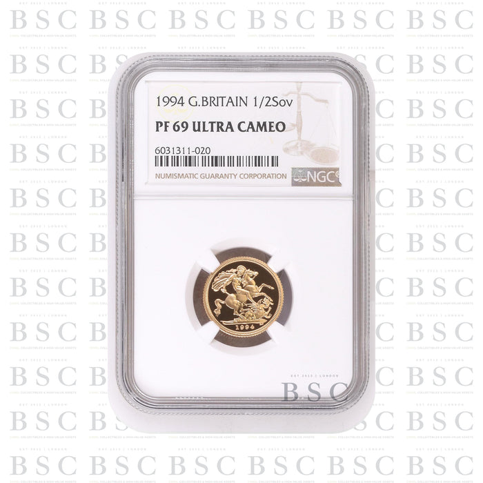 1994 Half Sovereign Elizabeth II Proof Gold Coin - NGC PF69 Ultra Cameo