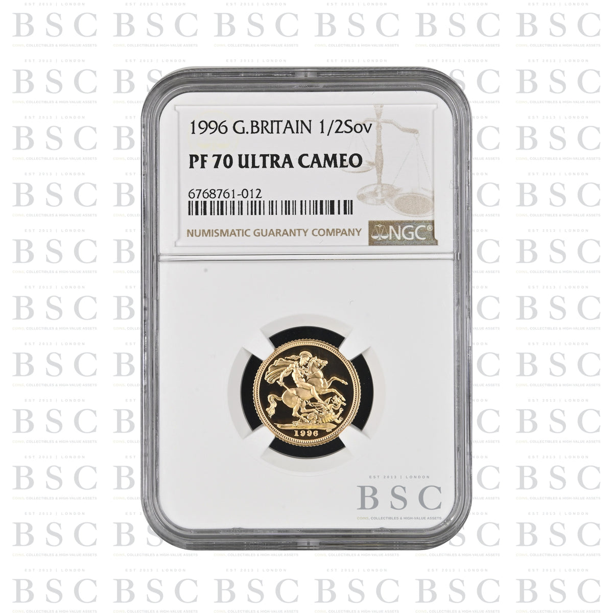 1996 1/2 Sovereign Third Portrait - Proof Gold Coin - NGC PF70 Ultra Cameo