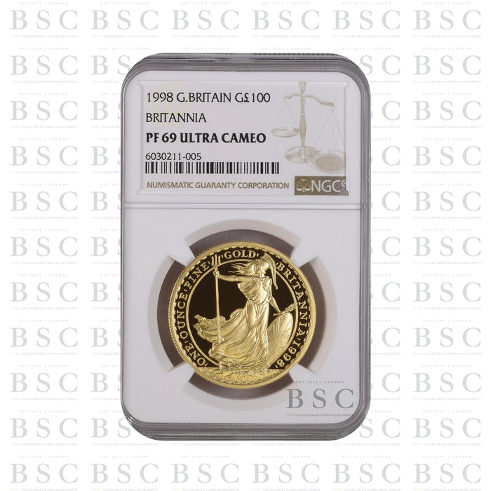 1998 1oz Elizabeth II Britannia Proof Gold Coin - NGC PF69 Ultra Cameo
