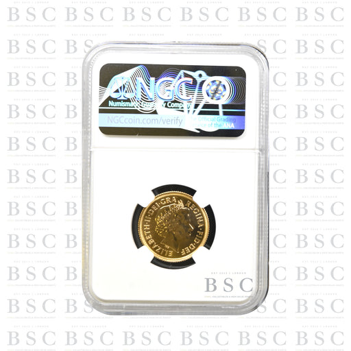 2002 Full Sovereign Golden Jubilee - Gold Coin - NGC MS65