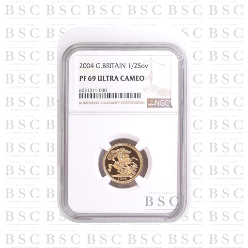 2004 Half Sovereign Elizabeth II Proof Gold Coin - NGC PF69 Ultra Cameo