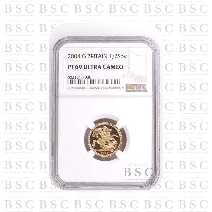 2004 Half Sovereign Elizabeth II Proof Gold Coin - NGC PF69 Ultra Cameo
