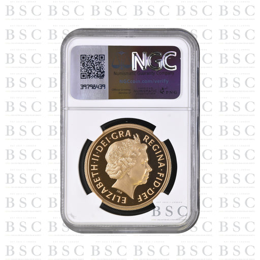 2008 Quintuple Sovereign Fourth Portrait Proof Gold Coin - NGC PF70 Ultra Cameo
