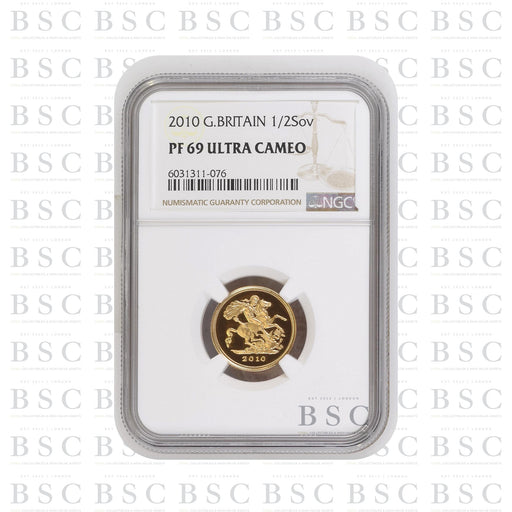 2010 Half Sovereign Elizabeth II Proof Gold Coin - NGC PF69 Ultra Cameo