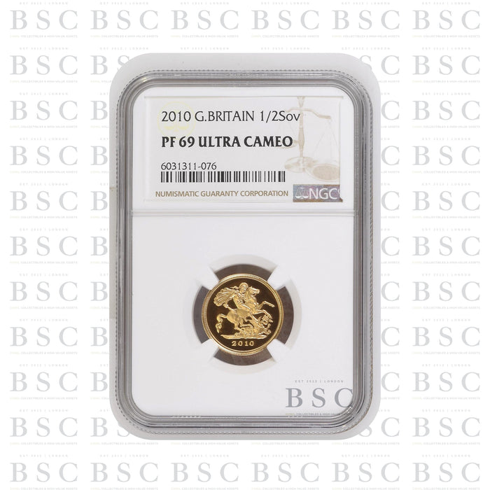 2010 Half Sovereign Elizabeth II Proof Gold Coin - NGC PF69 Ultra Cameo