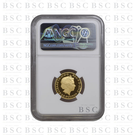 2012 1/4oz £25 Great Britain London Olympics - Stronger - Vulcan Proof Gold Coin - NGC PF69 Ultra Cameo