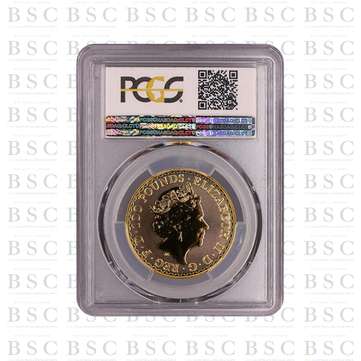 2018 1oz Britannia Gold Coin MS69 PCGS - back