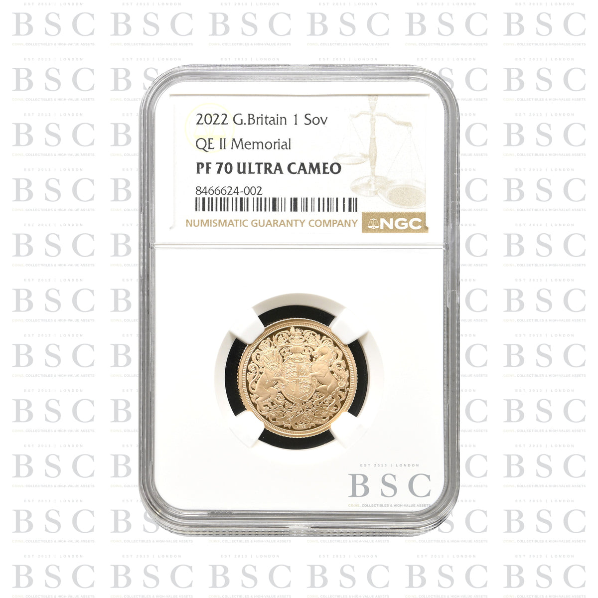 2022 Full Sovereign Special Reverse - Memorial Sovereign Proof Gold Coin - NGC PF70 Ultra Cameo