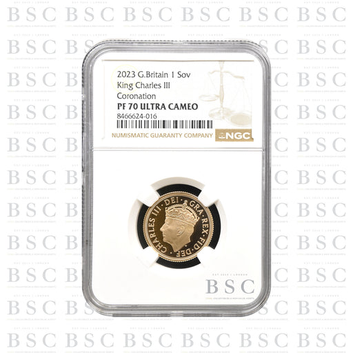 2023 Full Sovereign King Charles III Coronation - Proof Gold Coin - NGC PF70 Ultra Cameo
