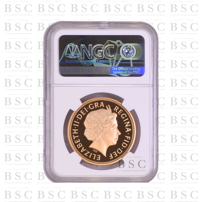 2007 £5 Quintuple Sovereign St George Proof Gold Coin PF70 NGC