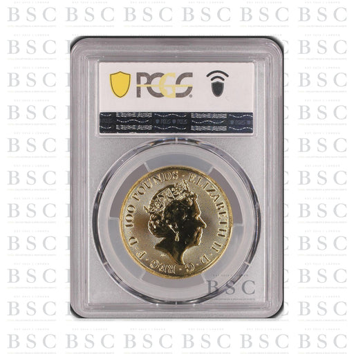 2023 1oz £100 Royal Tudor Beasts Yale of Beaufort Gold Coin MS69 PCGS