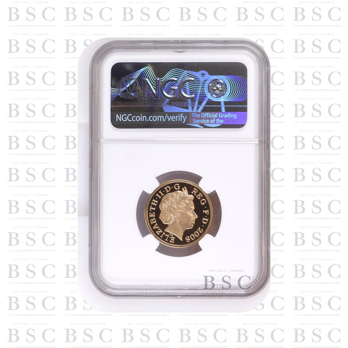 2008 £1 Elizabeth II - Royal Shield of Arms Proof Gold Coin - NGC PF69 Ultra Cameo