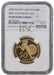 Elizabeth II, 2009 Gold Proof "Four Minute Mile" Piedfort Fifty Pence NGC PF69 Ultra Cameo