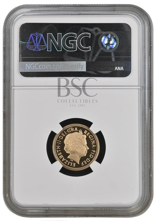 Elizabeth II, 2007 Gold Proof Half Sovereign NGC PF70 Ultra Cameo