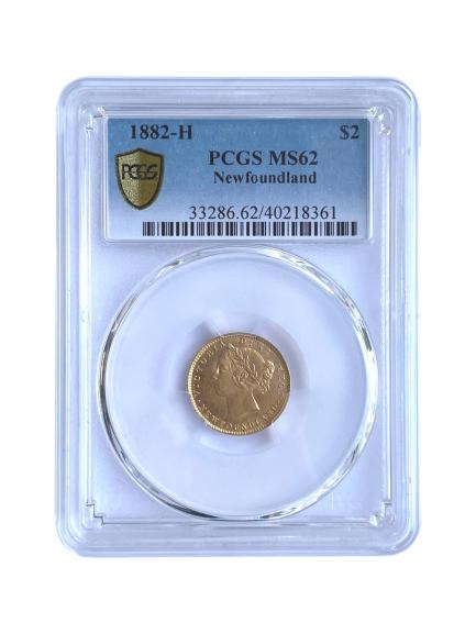 Canada, Newfoundland, Victoria, 1882-H Two Dollars PCGS MS62