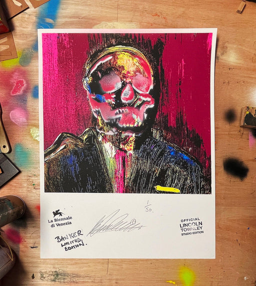 You Can't Scare Me - Framed Embellished Screen Print (2022) - Limited Edition of 50 by Lincoln Townley