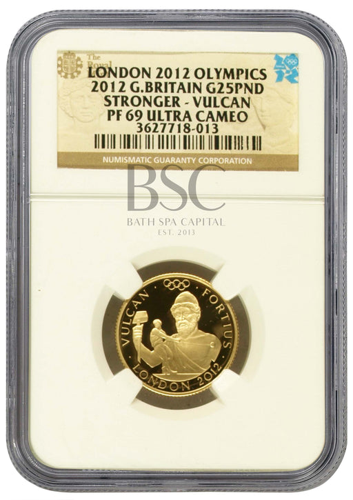 Elizabeth II, 2012 Gold Proof "London Olympics" Twenty Five Pounds NGC PF69 Ultra Cameo