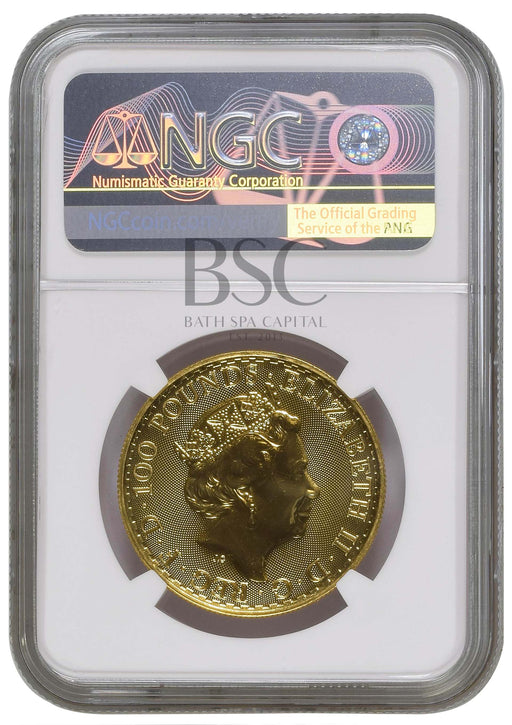 Elizabeth II, 2019 Gold Britannia One Hundred Pounds NGC MS70