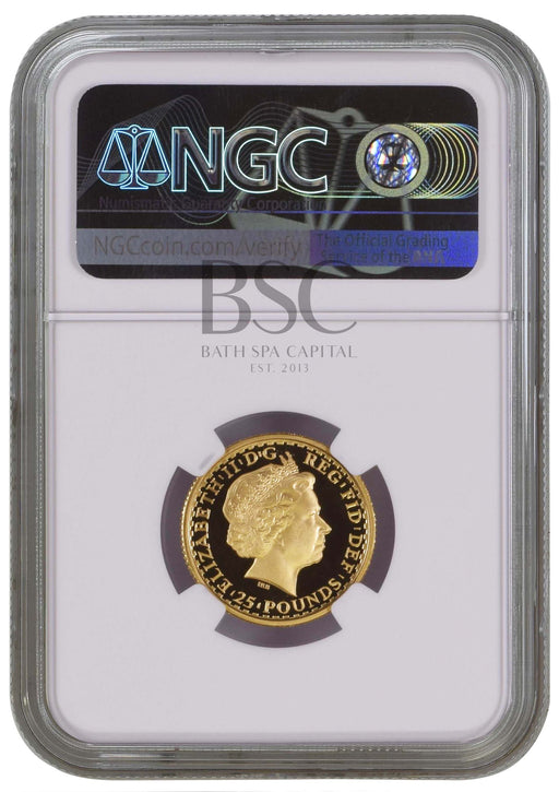 Elizabeth II, 2007 Gold Proof Britannia Twenty Five Pounds NGC PF69 Ultra Cameo