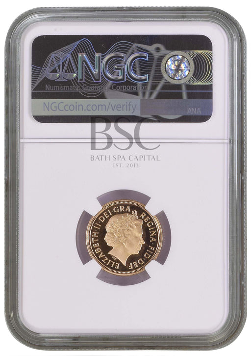 Elizabeth II, 2008 Gold Proof Half Sovereign NGC PF69 Ultra Cameo
