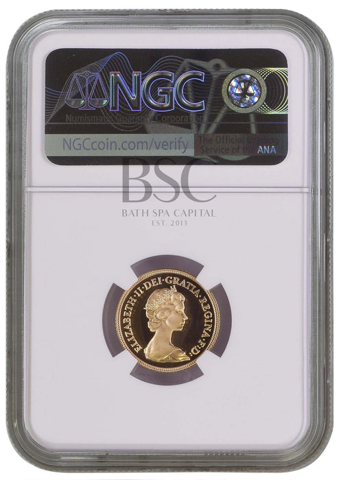 Elizabeth II, 1984 Gold Proof Half Sovereign NGC PF70 Ultra Cameo