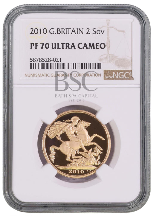 Elizabeth II, 2010 Gold Proof Double Sovereign/Two Pounds NGC PF70 Ultra Cameo