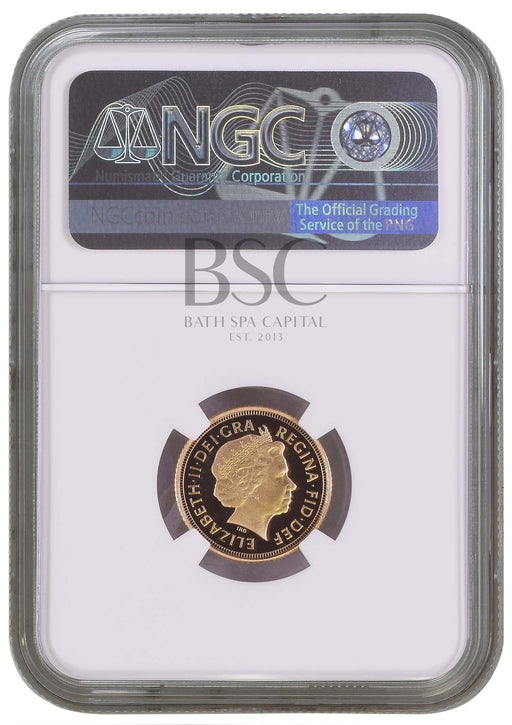Elizabeth II, 2010 Gold Proof Half Sovereign NGC PF70 Ultra Cameo