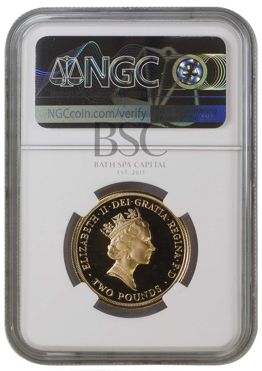 Elizabeth II, 1986 Gold Proof "Commonwealth Games" Two Pounds NGC PF69 Ultra Cameo