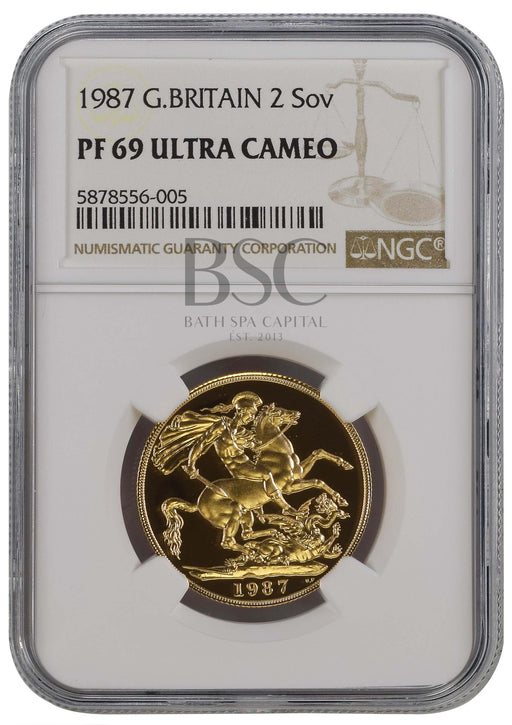 Elizabeth II, 1987 Gold Proof Double Sovereign/Two Pounds NGC PF69 Ultra Cameo