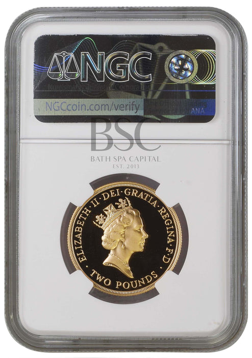 Elizabeth II, 1994 Gold Proof "Bank of England" Two Pounds NGC PF69 Ultra Cameo