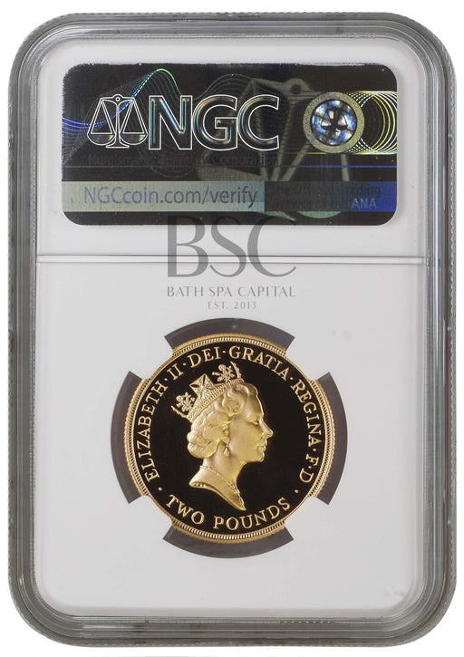Elizabeth II, 1994 Gold Proof "Bank of England" Two Pounds NGC PF69 Ultra Cameo