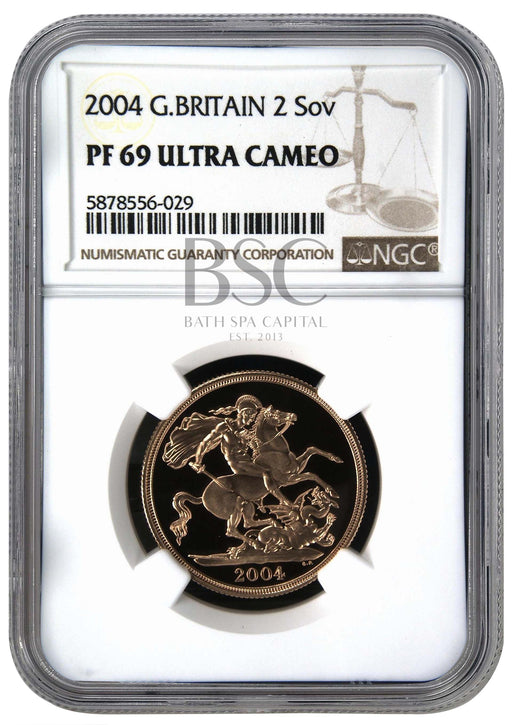 Elizabeth II, 2004 Gold Proof Double Sovereign/Two Pounds NGC PF69 Ultra Cameo