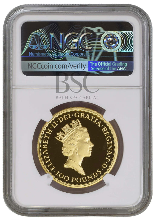 Elizabeth II, 1997 Gold Proof Britannia One Hundred Pounds NGC PF69 Ultra Cameo