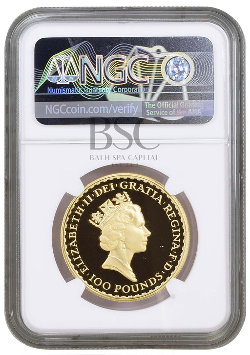 Elizabeth II, 1997 Gold Proof Britannia One Hundred Pounds NGC PF69 Ultra Cameo