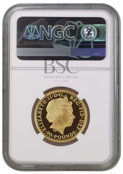 Elizabeth II, 1999 Gold Proof Britannia Fifty Pounds NGC PF70 Ultra Cameo