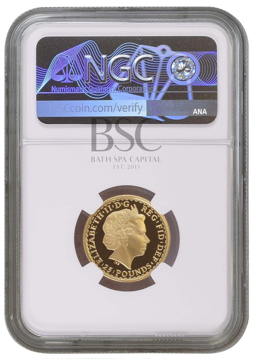 Elizabeth II, 2006 Gold Proof Britannia Twenty Five Pounds NGC PF70 Ultra Cameo