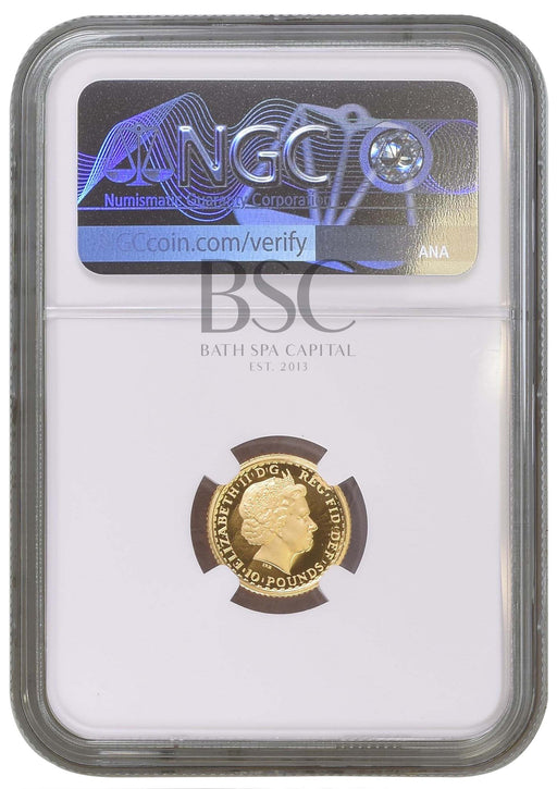 Elizabeth II, 2007 Gold Proof Britannia Ten Pounds NGC PF70 Ultra Cameo