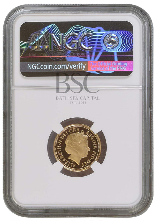 Elizabeth II, 2010 Gold Proof Half Sovereign NGC PF69 Ultra Cameo