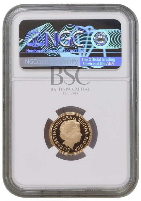 Elizabeth II, 2013 Gold Proof Half Sovereign NGC PF70 Ultra Cameo