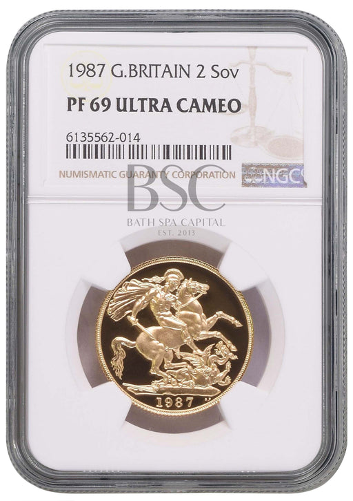 Elizabeth II, 1987 Gold Proof Double Sovereign/Two Pounds NGC PF69 Ultra Cameo