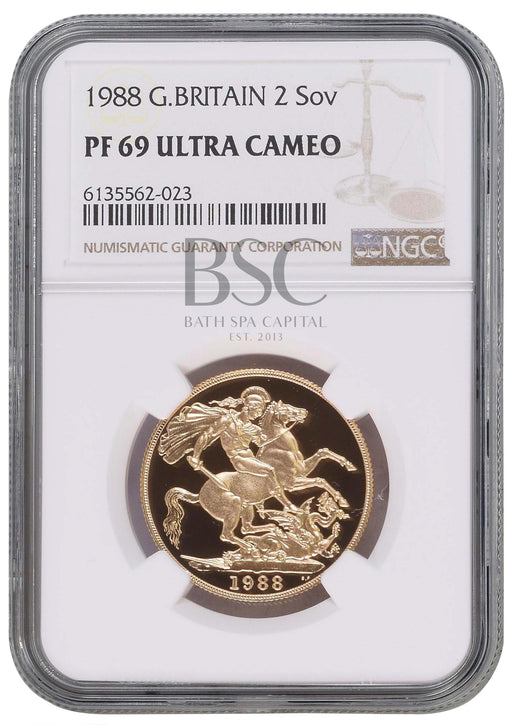 Elizabeth II, 1988 Gold Proof Double Sovereign/Two Pounds NGC PF69 Ultra Cameo