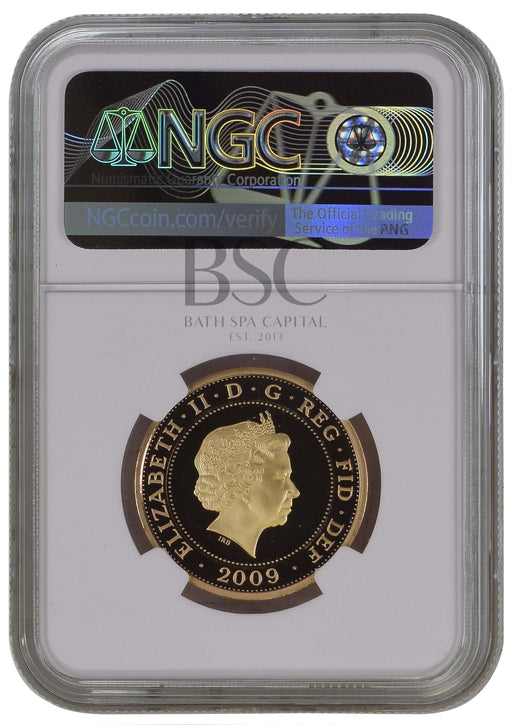 Elizabeth II, 2009 Gold Proof "Robert Burns" Two Pounds NGC PF70 Ultra Cameo