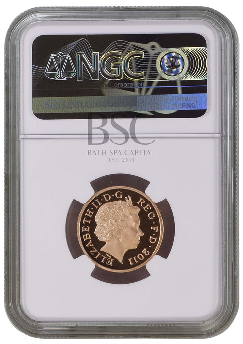 Elizabeth II, 2011 Gold Proof "Edinburgh" One Pound NGC PF69 Ultra Cameo
